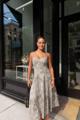 Leopard Corset Midi Dress