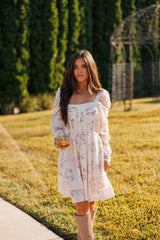 Floral Chiffon Corset Dress