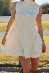 Cable Knit Flare Dress