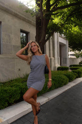 Black Gingham Mini Dress