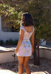 Baby Blue Blooms Mini Dress