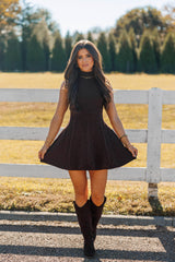 Cable Knit Flare Dress