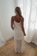 Ivory Rosette Midi Dress