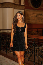 Midnight Sparkle Mini Dress