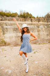 Denim Drop Waist Dress