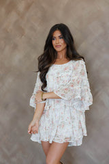 Petal Script Mini Dress