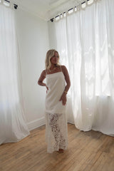 Ivory Rosette Midi Dress