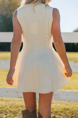 Cable Knit Flare Dress