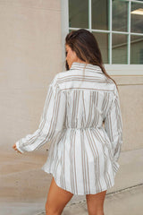 Striped Shirt Romper