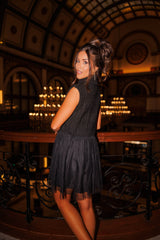 Cable Knit Tulle Dress