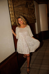 Sequin Babydoll Dress