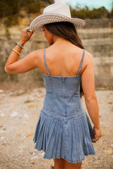 Denim Drop Waist Dress
