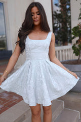 Sage Jacquard Mini Dress
