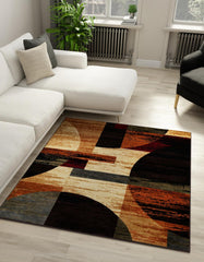 Multicolor 7' 10 x 7' 10 Cafe Square Area Rug 100% Polypropylene With Cotton Backing Modern Abstract Design Carpet for Home Living Room Dining Office Decor for Sale at Rug Engine