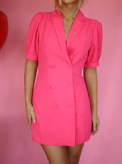 Pink Blazer Mini Dress