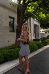 Black Gingham Mini Dress