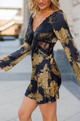 Baroque Lace Mini Dress