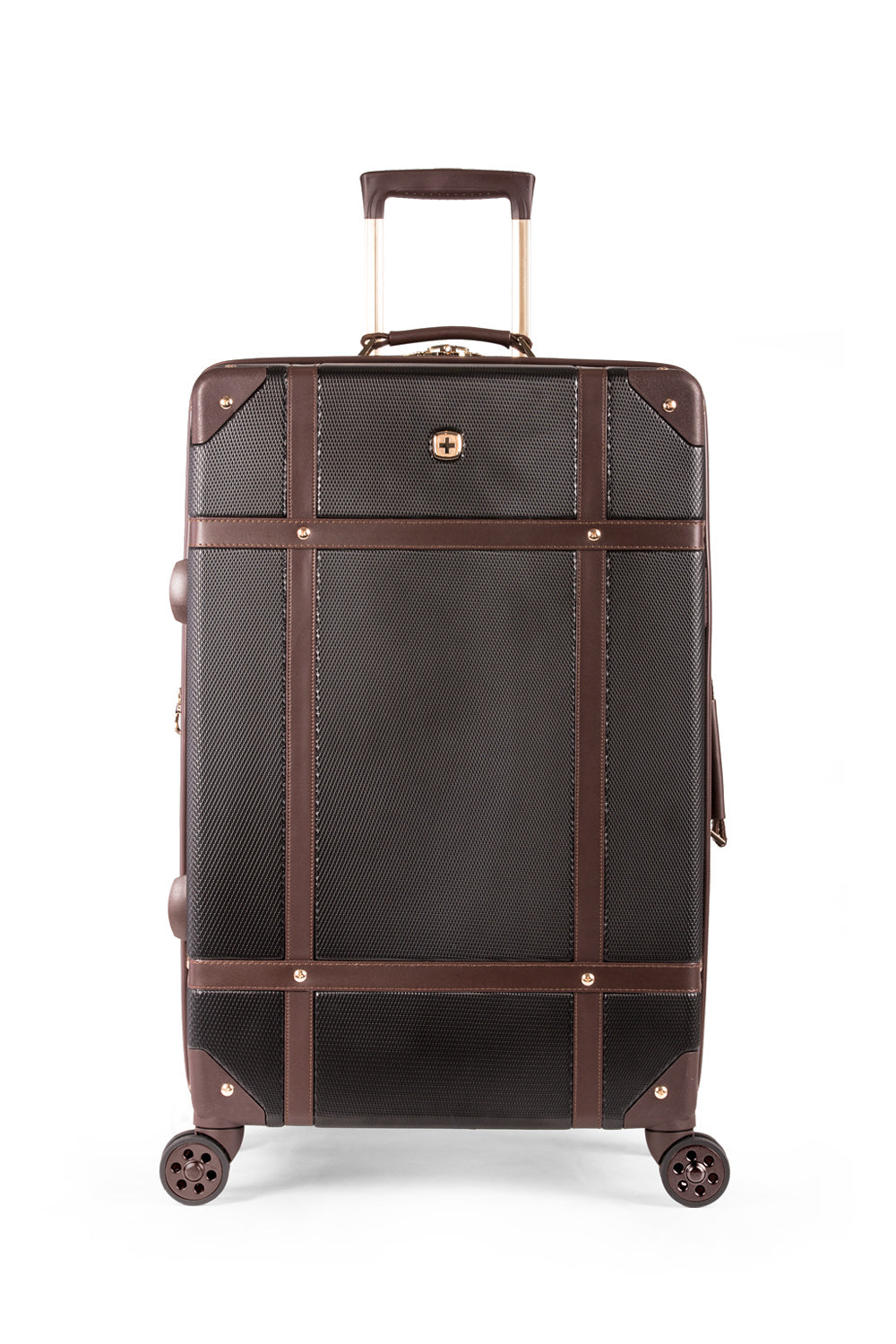 Swissgear 7739 26" Trunk Expandable Spinner Luggage Matching rose gold zippers, wheels, lift handle and SWISSGEAR logo