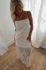 Ivory Rosette Midi Dress