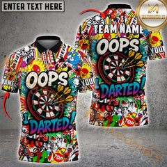 Maxcorners Darts Oops! I Darted Personalized Name 3D Unisex Shirt