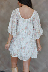 Petal Script Mini Dress