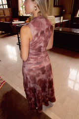 Marble Rhinestone Maxi Dress