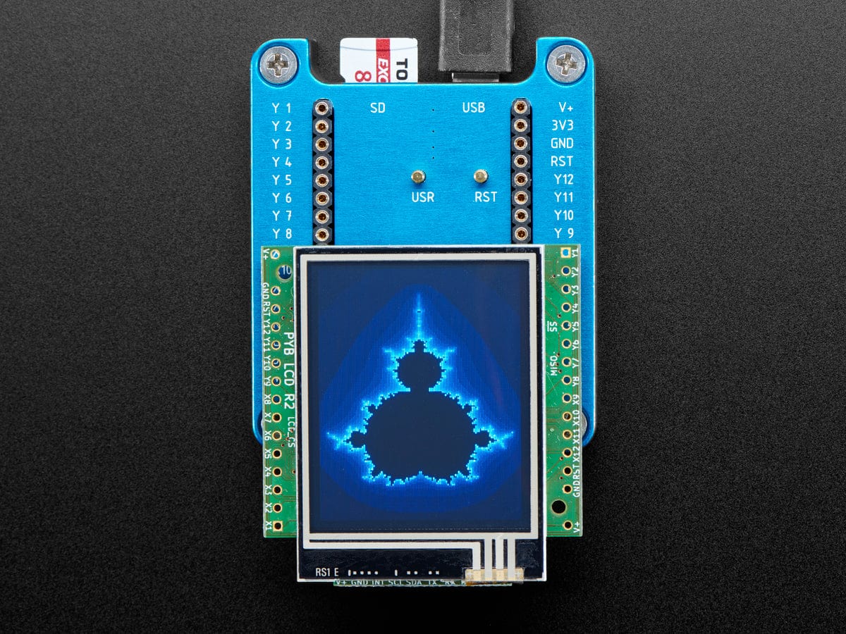 pyboard Color LCD Skin with Resistive Touch (LCD160CR v1.1) [Discontinued] by George Robotics LTD - The Pi Hut